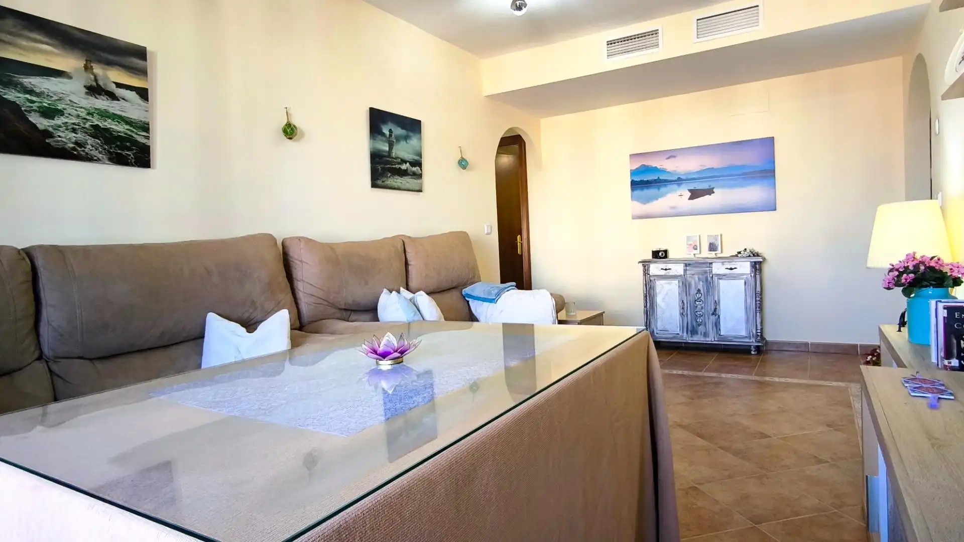 Wohnzimmer von Wohnungen zum Verkauf in Ayamonte mit Terrasse, Möbliert und Gemeinschaftspool