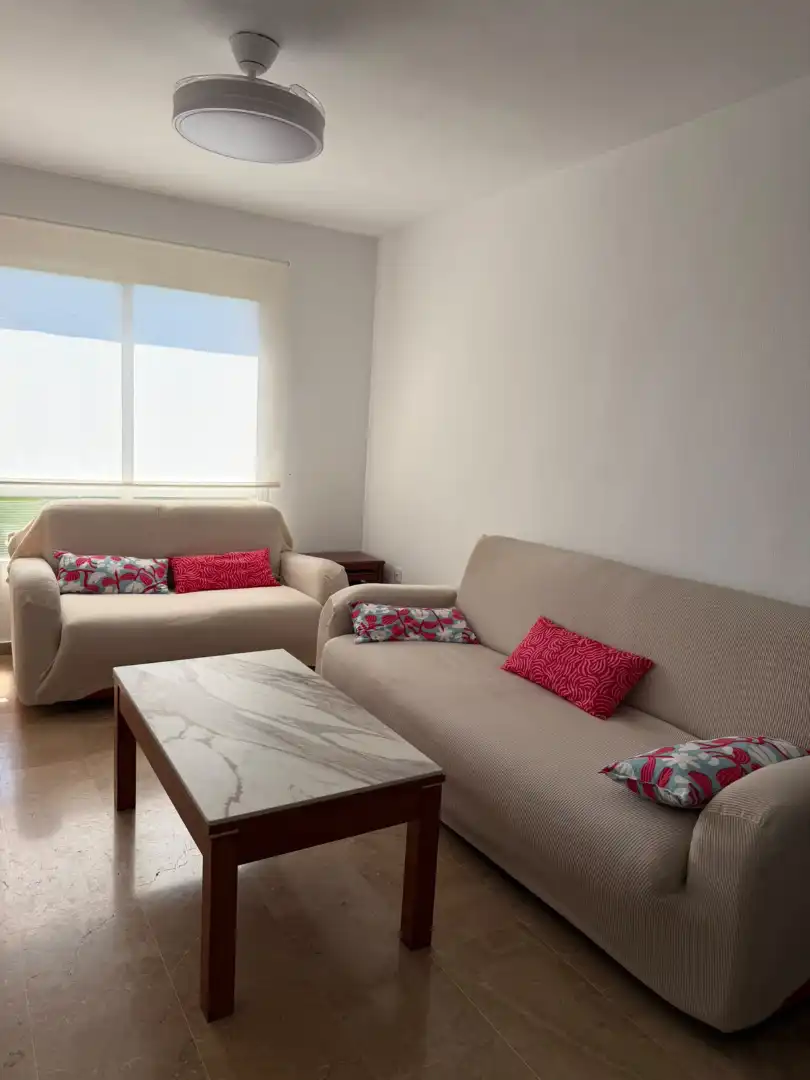 Living room of Flat for rent in Benalmádena  with Air Conditioner, Terrace and Furnished