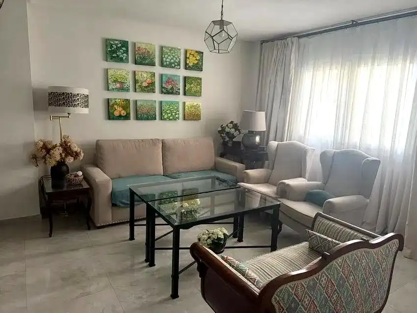 Sala de estar de Piso en venta en Málaga con Aire acondicionado y Balcón