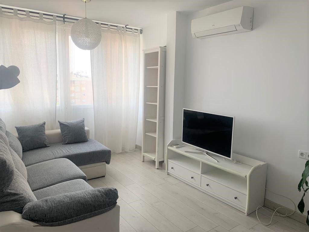 Living room of Flat to rent in  Madrid Capital  with Air Conditioner, Heating and Furnished