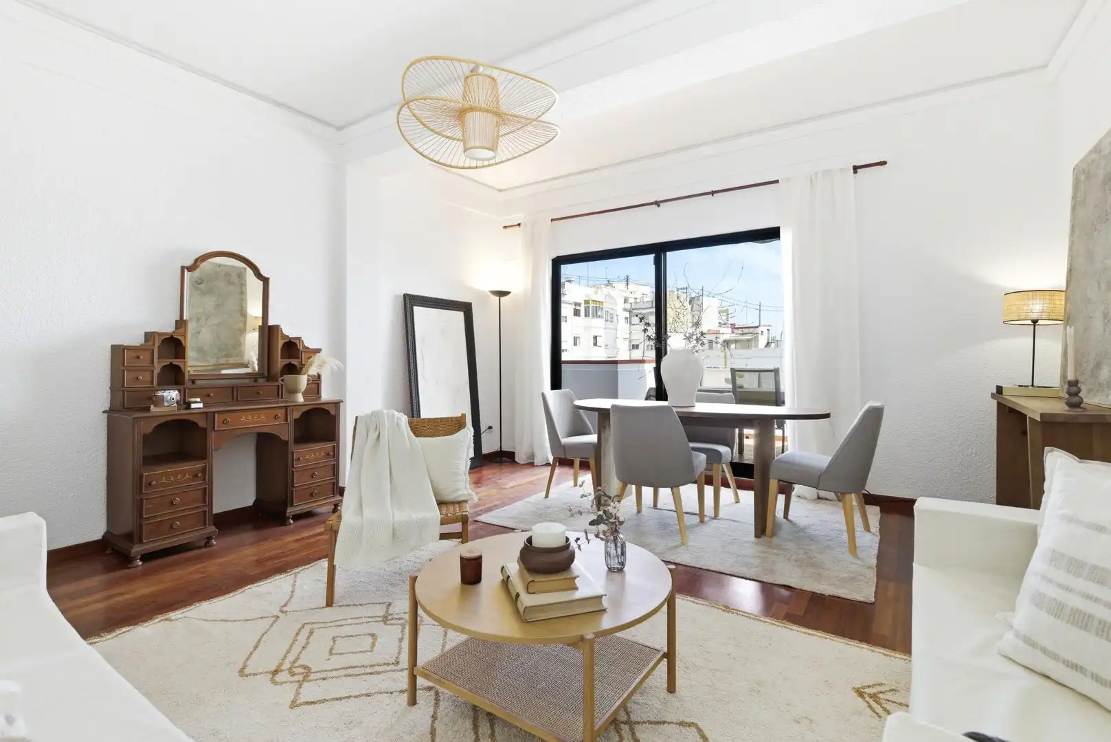 Dining room of Attic for sale in Valencia  with Private garden, Parquet flooring and Terrace