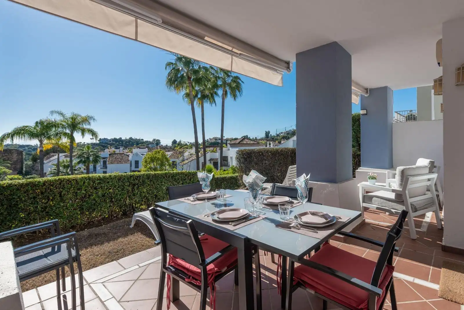 Terraza de Planta baja en venta en Benahavís con Aire acondicionado, Terraza y Piscina