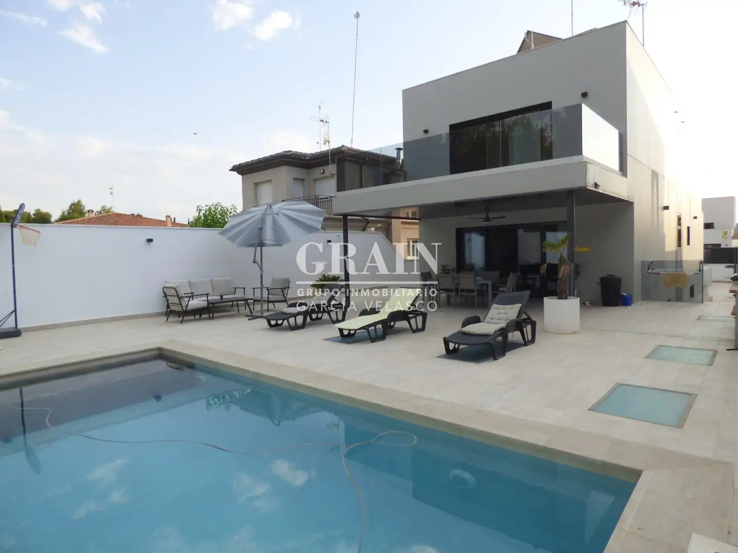 Swimming pool of Houses for sale in Albacete  with Heating, Terrace and Storage room