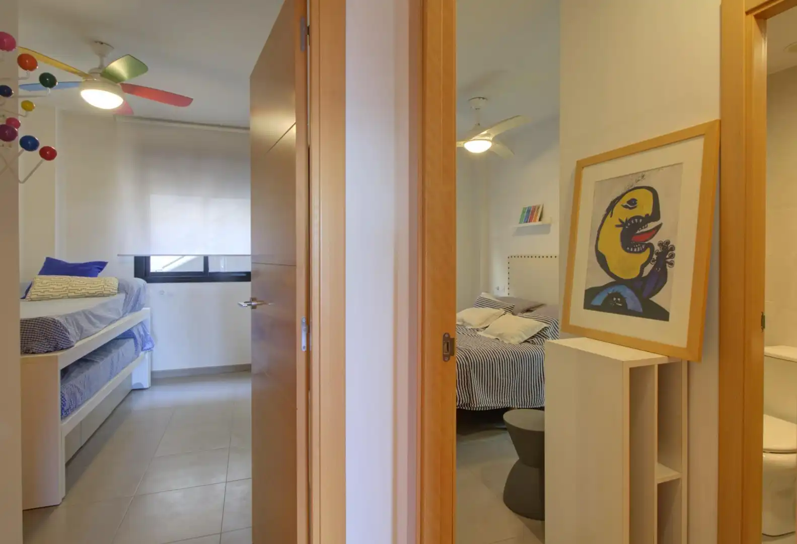 Schlafzimmer von Wohnungen zur Miete in Almenara mit Klimaanlage, Privatgarten und Terrasse