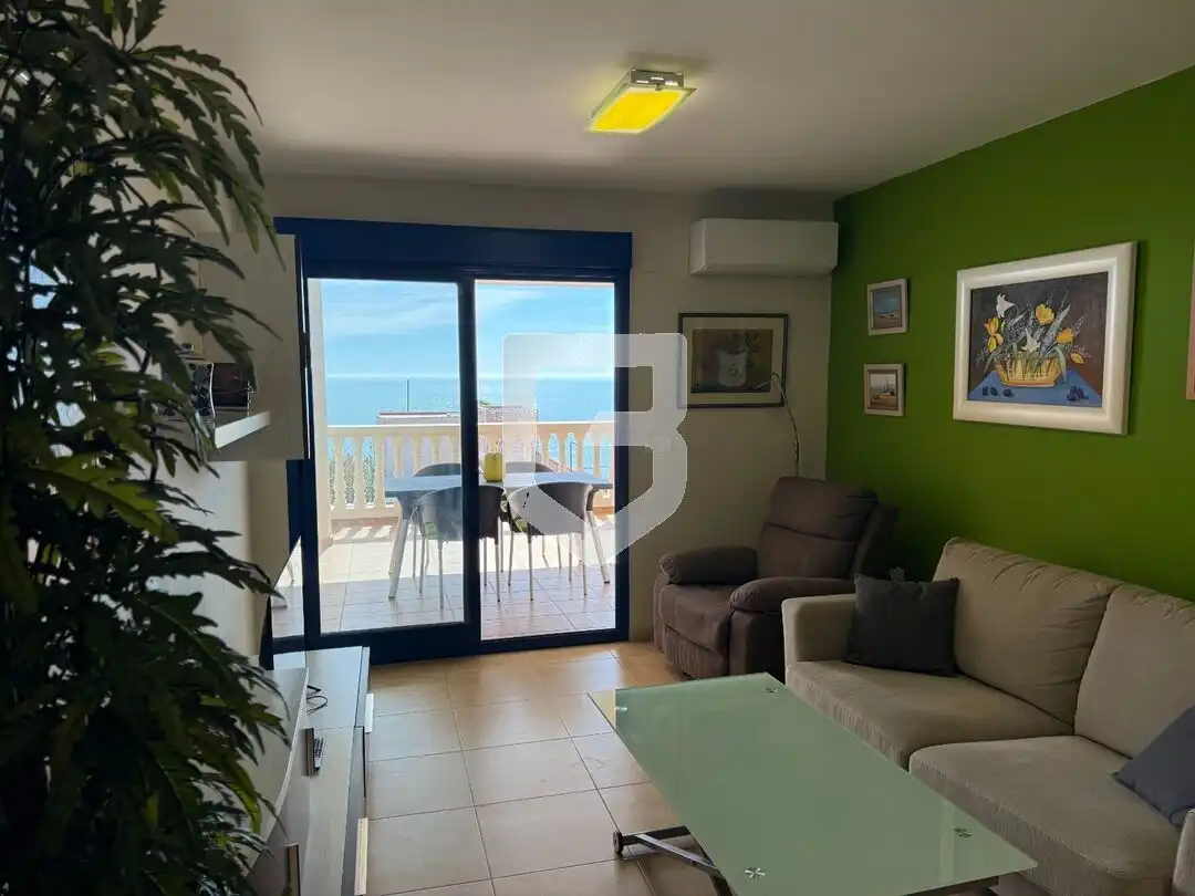 Sala d'estar de Apartament en venda en Moncofa amb Aire condicionat, Jardí privat i Terrassa