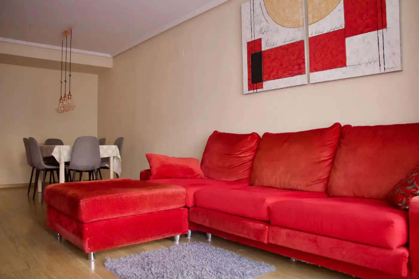 Sala d'estar de Apartament de lloguer en Moncada amb Aire condicionat, Parquet i Balcó