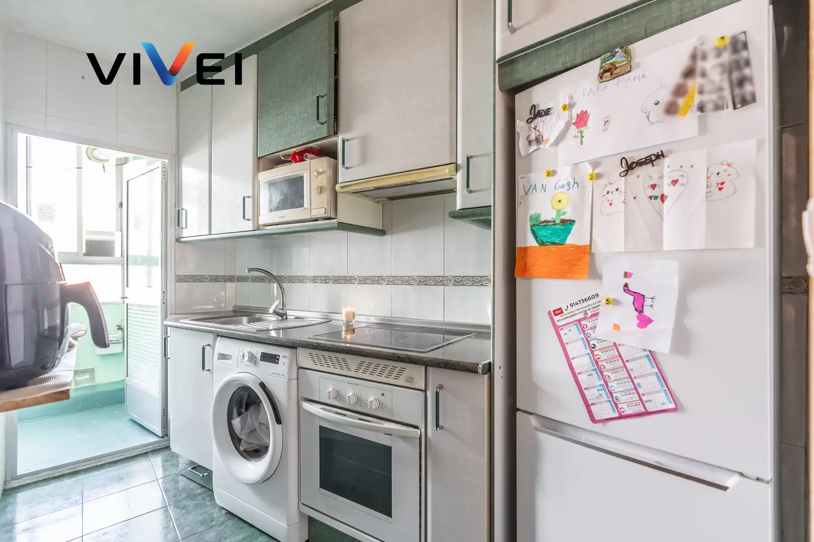 Kitchen of Flat for sale in Madrid  with Heating and Balcony