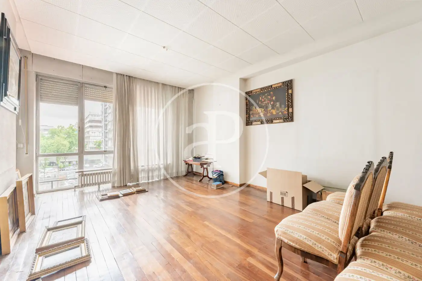 Sala de estar de Piso en venta en Madrid con Calefacción, Jardín privado y Terraza