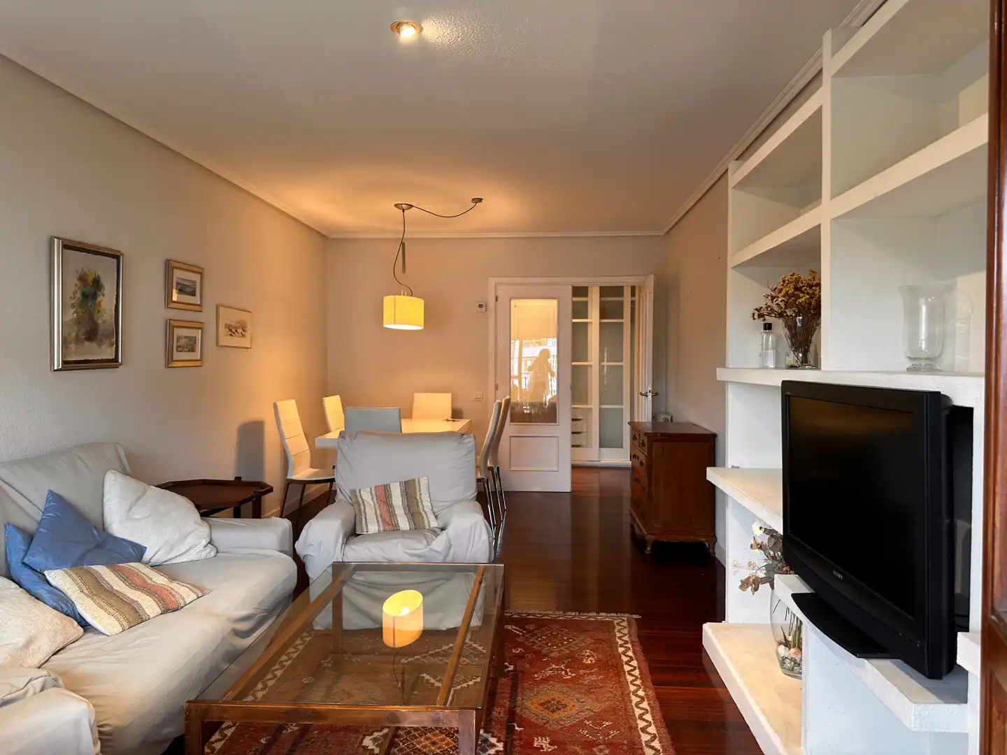 Living room of Flat for rent in Santander  with Heating, Parquet flooring and Terrace