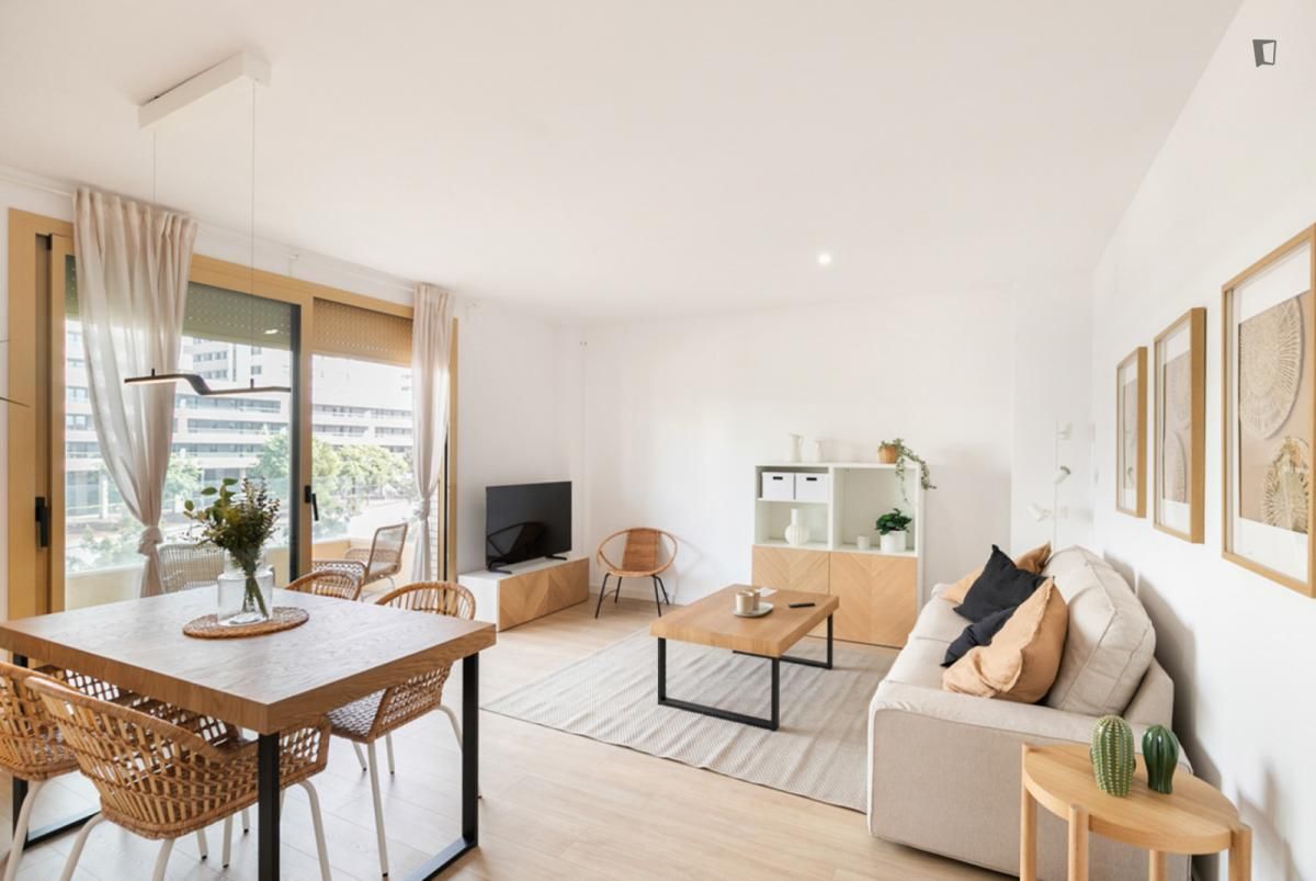 Living room of Apartment to rent in  Barcelona Capital  with Air Conditioner, Heating and Furnished