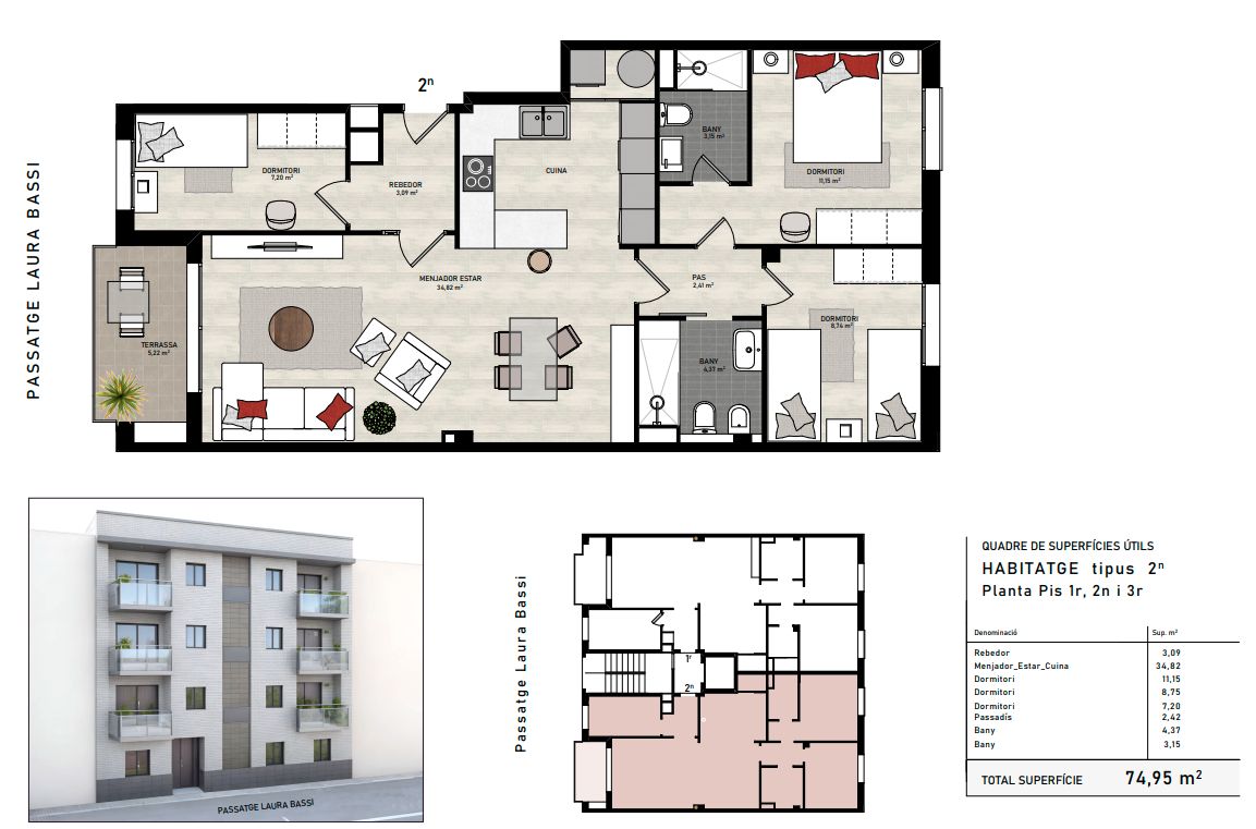Flat for sale in Les Franqueses del Vallès  with Air Conditioner, Heating and Terrace