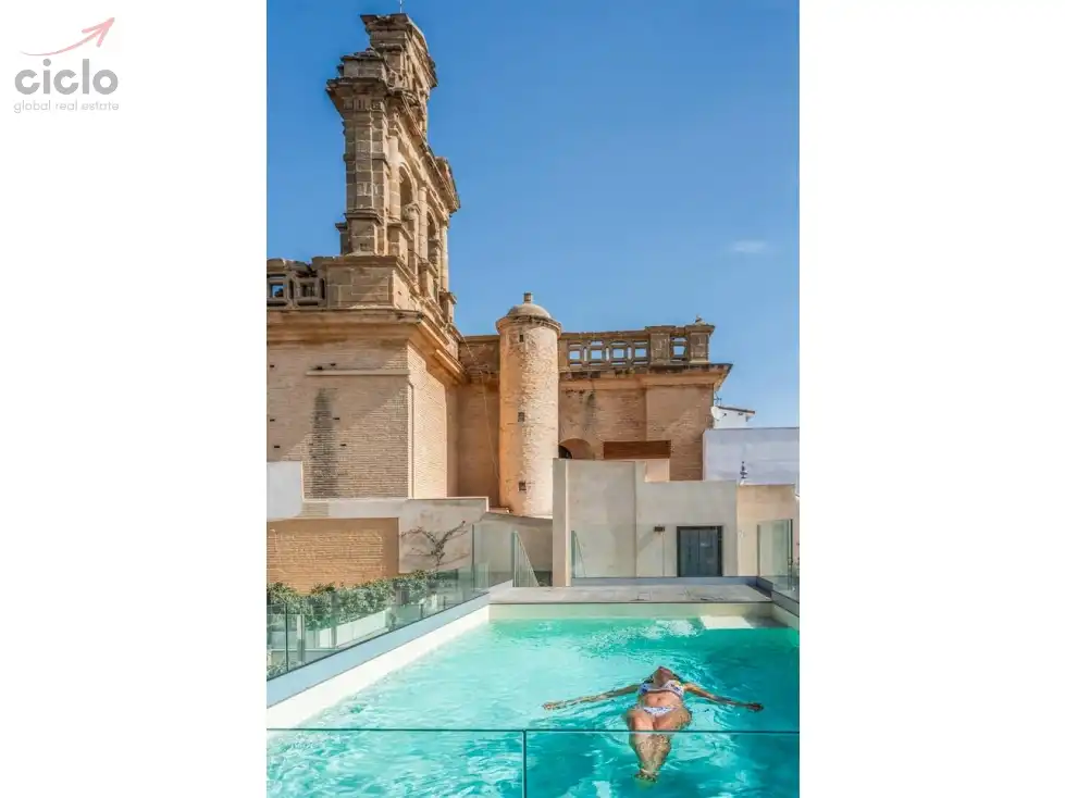 Swimming pool of Flat for sale in Sevilla  with Terrace, Swimming Pool and Furnished