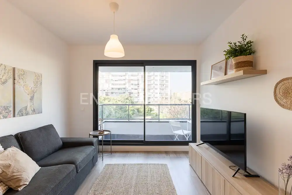 Living room of Flat for rent in Valencia  with Air Conditioner, Heating and Parquet flooring