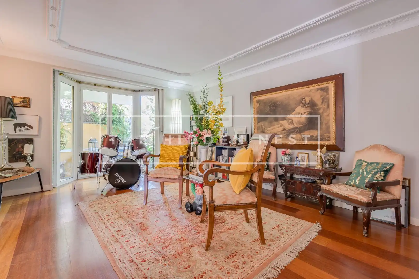 Sala d'estar de Casa o xalet en venda en Sant Cugat del Vallès amb Aire condicionat, Calefacció i Jardí privat