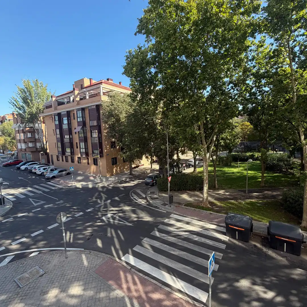 Vista exterior de Piso en venta en Madrid con Piscina comunitaria