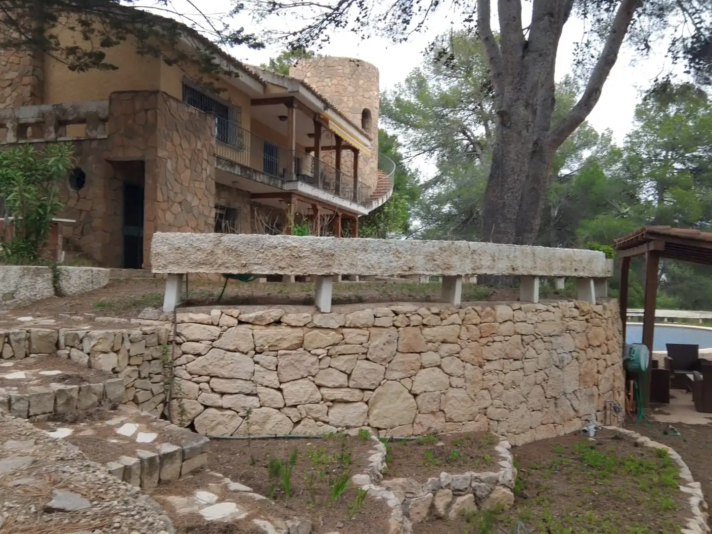 Vista exterior de Casa o xalet en venda en Tibi amb Calefacció, Jardí privat i Terrassa