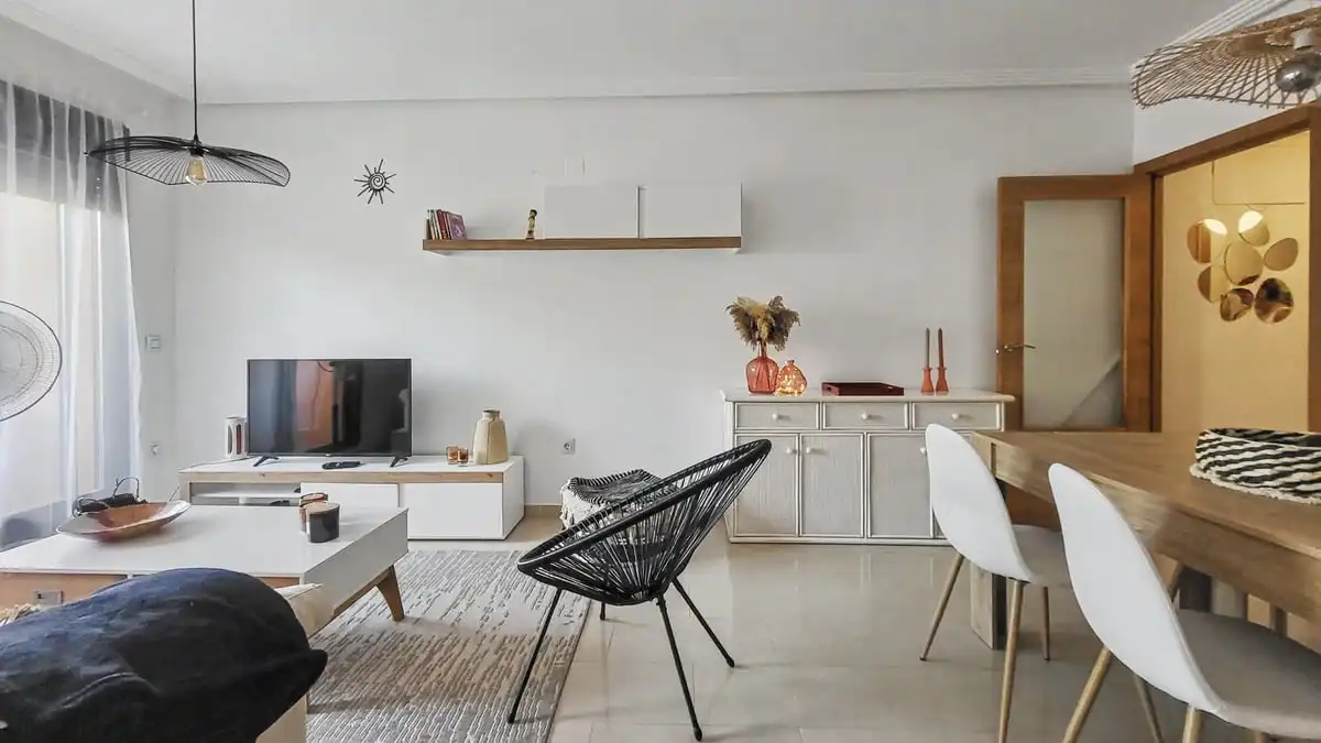 Sala de estar de Apartamento en venta en Pedreguer con Aire acondicionado, Calefacción y Jardín privado