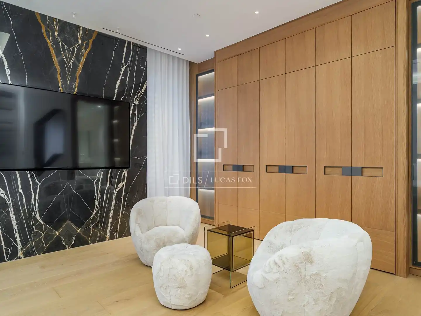 Wohnzimmer von Wohnung zum Verkauf in Barcelona mit Klimaanlage, Heizung und Parkett