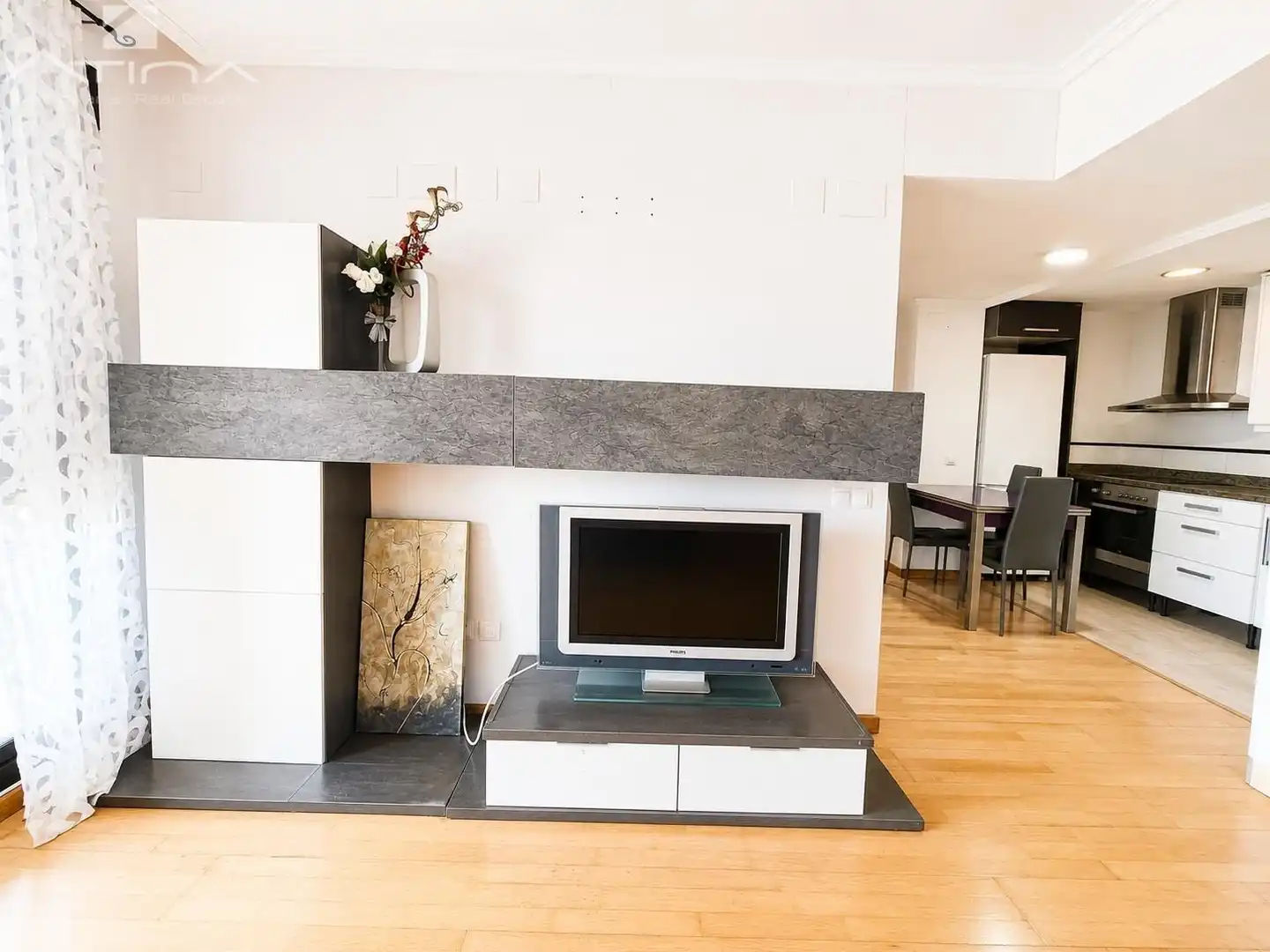 Living room of Flat for sale in Gandia  with Air Conditioner, Heating and Parquet flooring