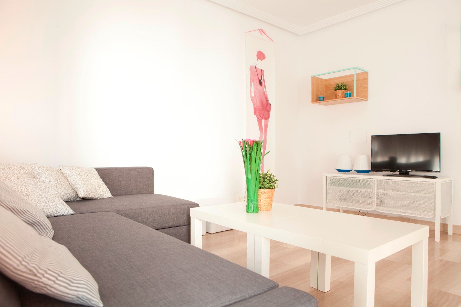 Sala d'estar de Apartament en venda en Santa Pola amb Aire condicionat, Traster i Moblat