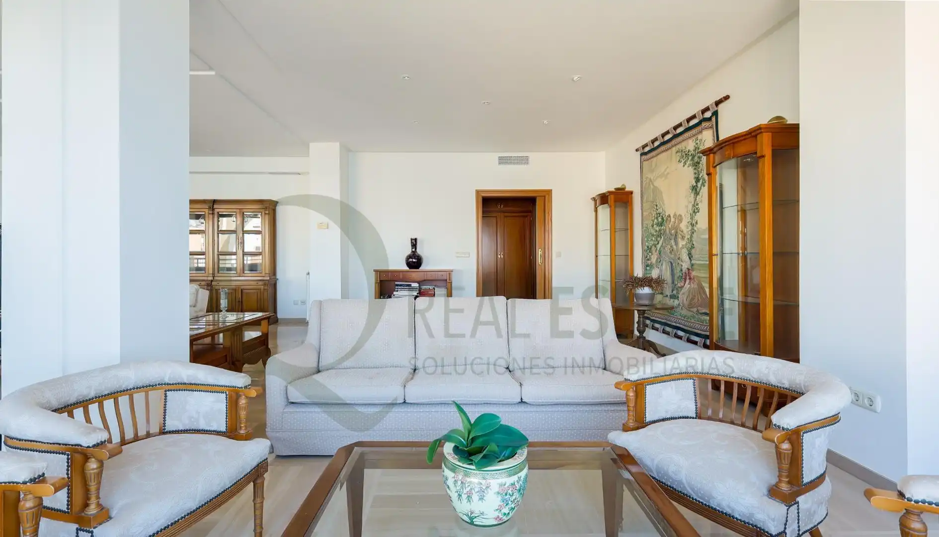 Wohnzimmer von Dachboden zur Miete in Alicante / Alacant mit Klimaanlage, Privatgarten und Terrasse