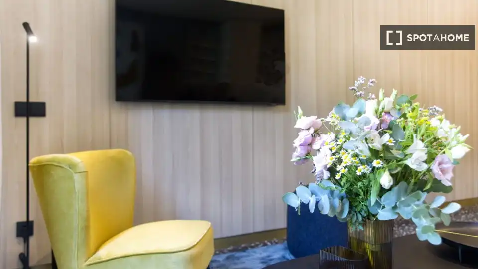 Living room of Flat for rent in Barcelona  with Air Conditioner, Heating and Furnished
