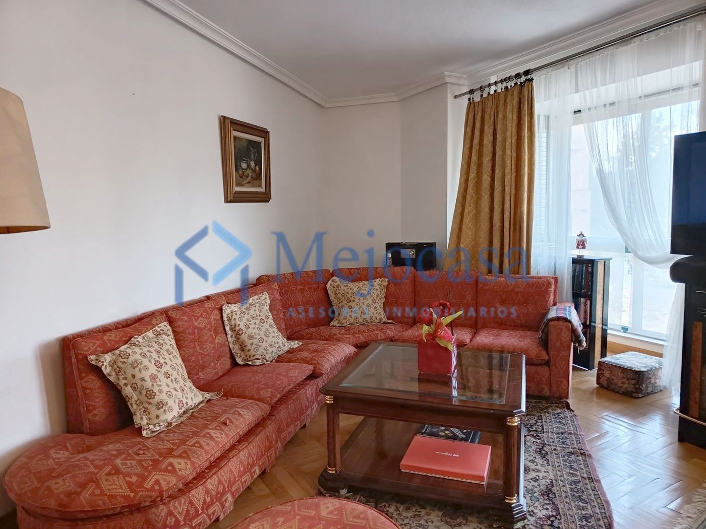 Living room of Flat for sale in  Madrid Capital  with Air Conditioner, Heating and Private garden