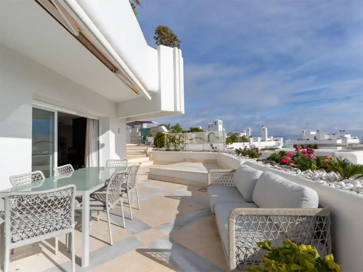 Terrace of Flat for rent in Marbella  with Air Conditioner, Swimming Pool and Balcony