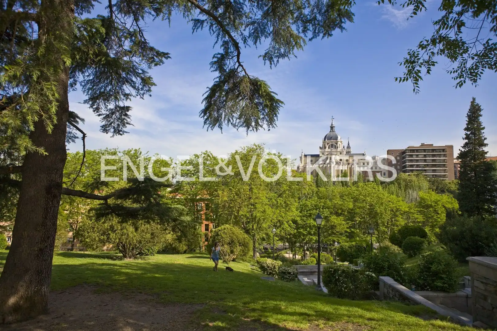 Jardí de Pis de lloguer en Madrid amb Aire condicionat, Calefacció i Moblat