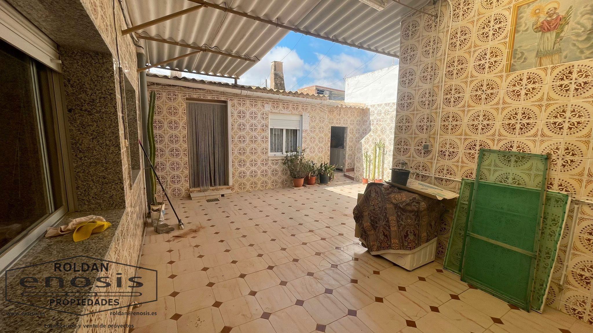 Exterior view of Single-family semi-detached for sale in Cartagena  with Terrace, Furnished and Oven
