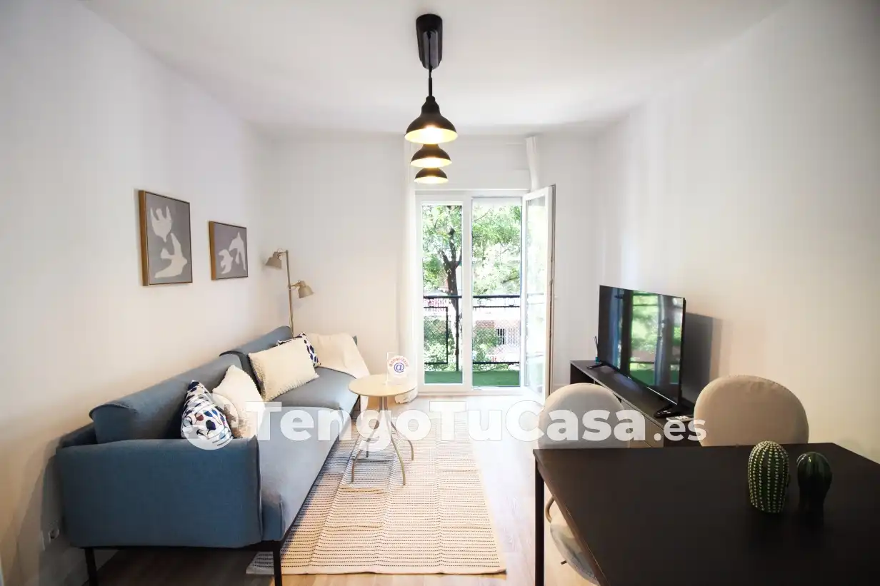 Living room of Flat for sale in Madrid  with Air Conditioner, Heating and Parquet flooring