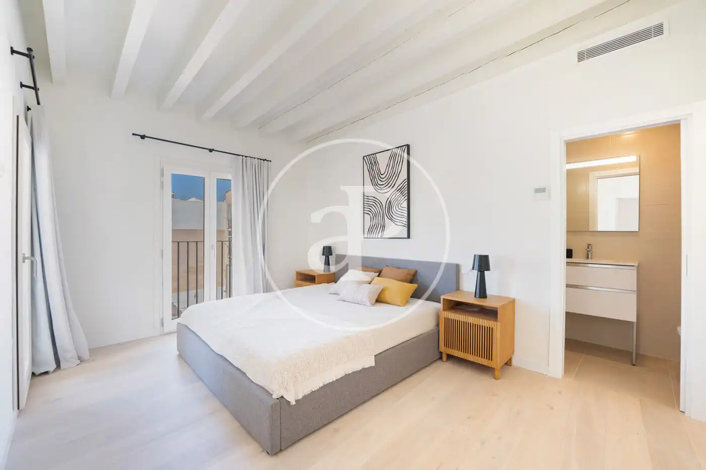 Schlafzimmer von Wohnung zum Verkauf in  Palma de Mallorca mit Klimaanlage, Heizung und Terrasse