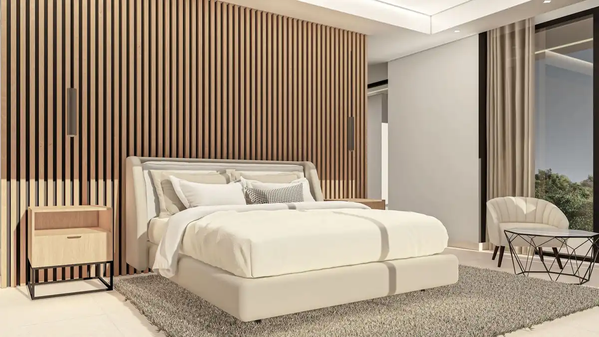 Schlafzimmer von Haus oder Chalet zum Verkauf in Marbella mit Klimaanlage, Privatgarten und Terrasse