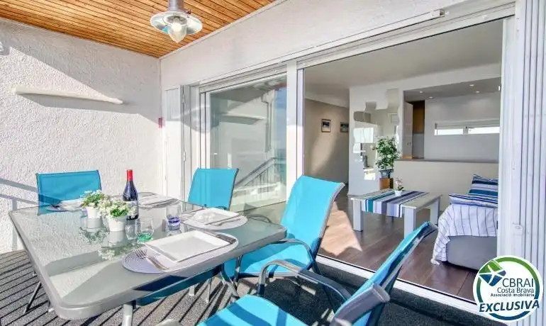 Terraza de Apartamento en venta en Roses con Aire acondicionado, Jardín privado y Terraza