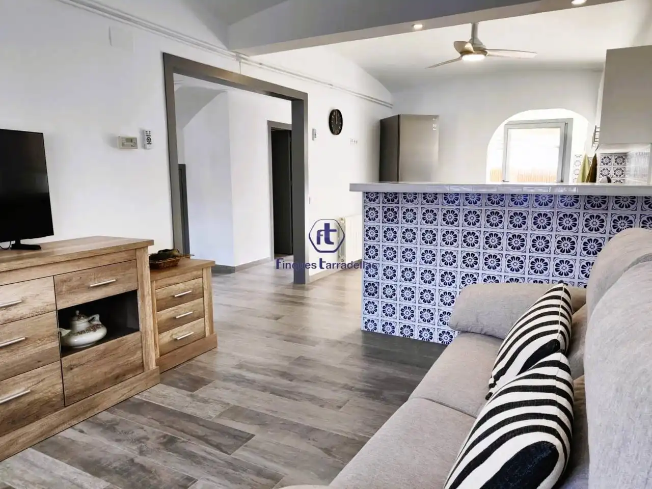 Sala de estar de Casa adosada en venta en Blanes con Calefacción y Amueblado