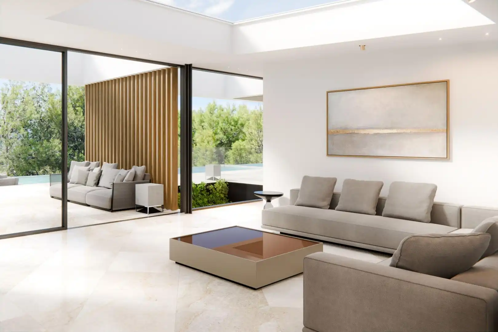 Sala de estar de Casa o chalet en venta en Calvià con Aire acondicionado, Calefacción y Jardín privado