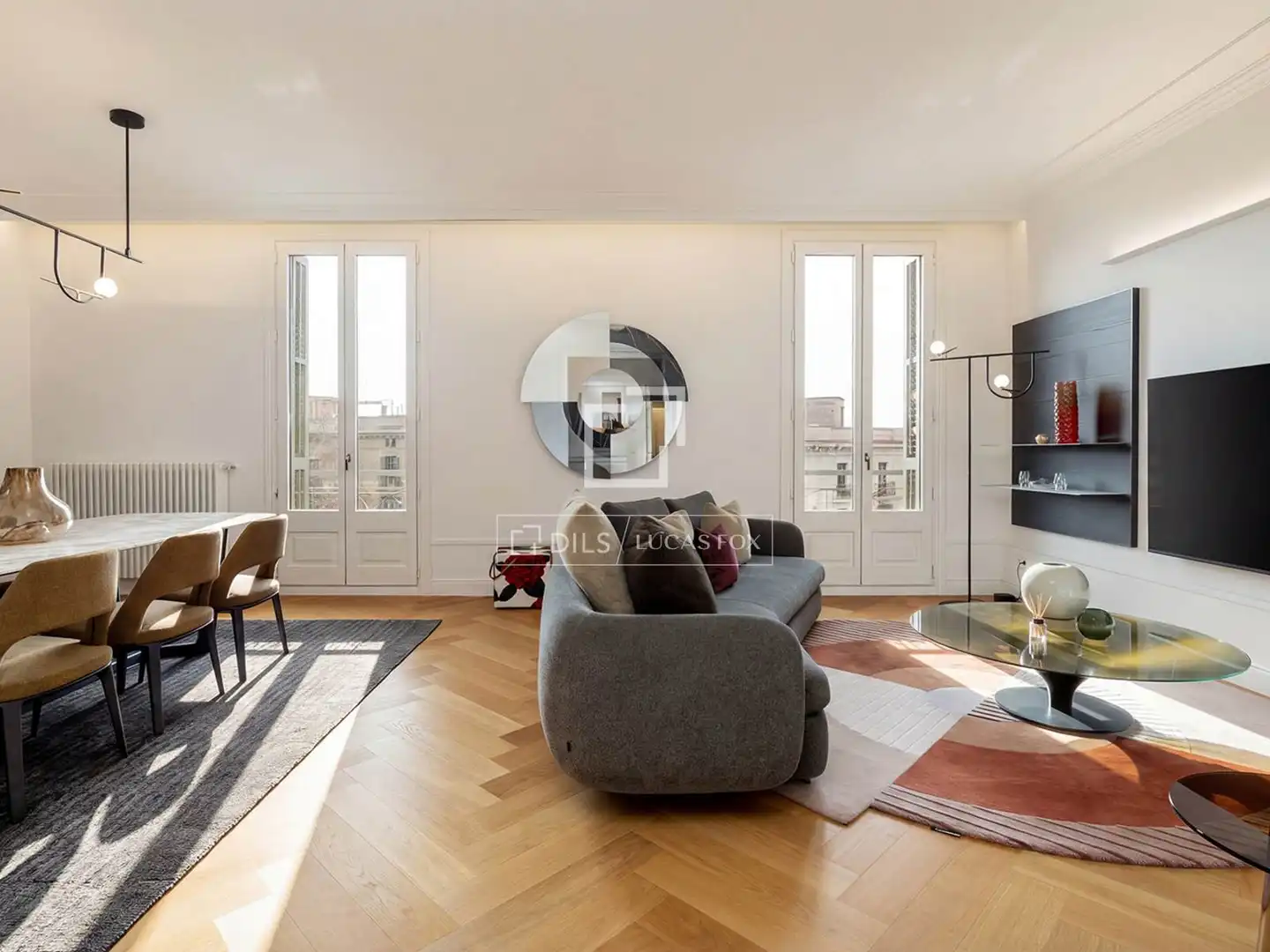 Sala de estar de Piso en venta en Barcelona con Aire acondicionado, Calefacción y Parquet