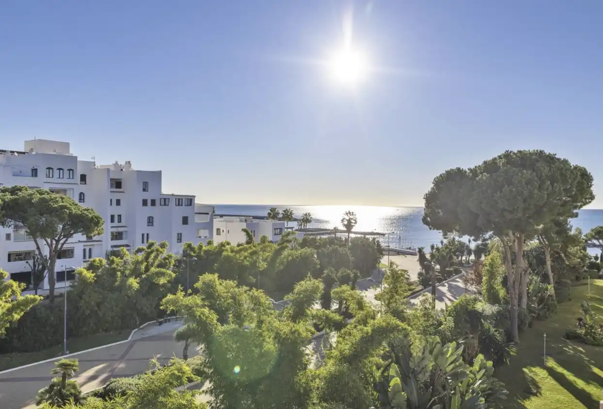 Vista exterior de Planta baixa en venda en Marbella amb Aire condicionat, Terrassa i Piscina