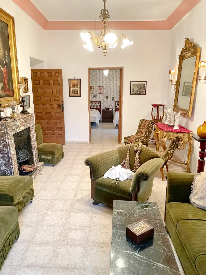 Living room of Houses for sale in Santa María de los Llanos  with Heating, Private garden and Terrace