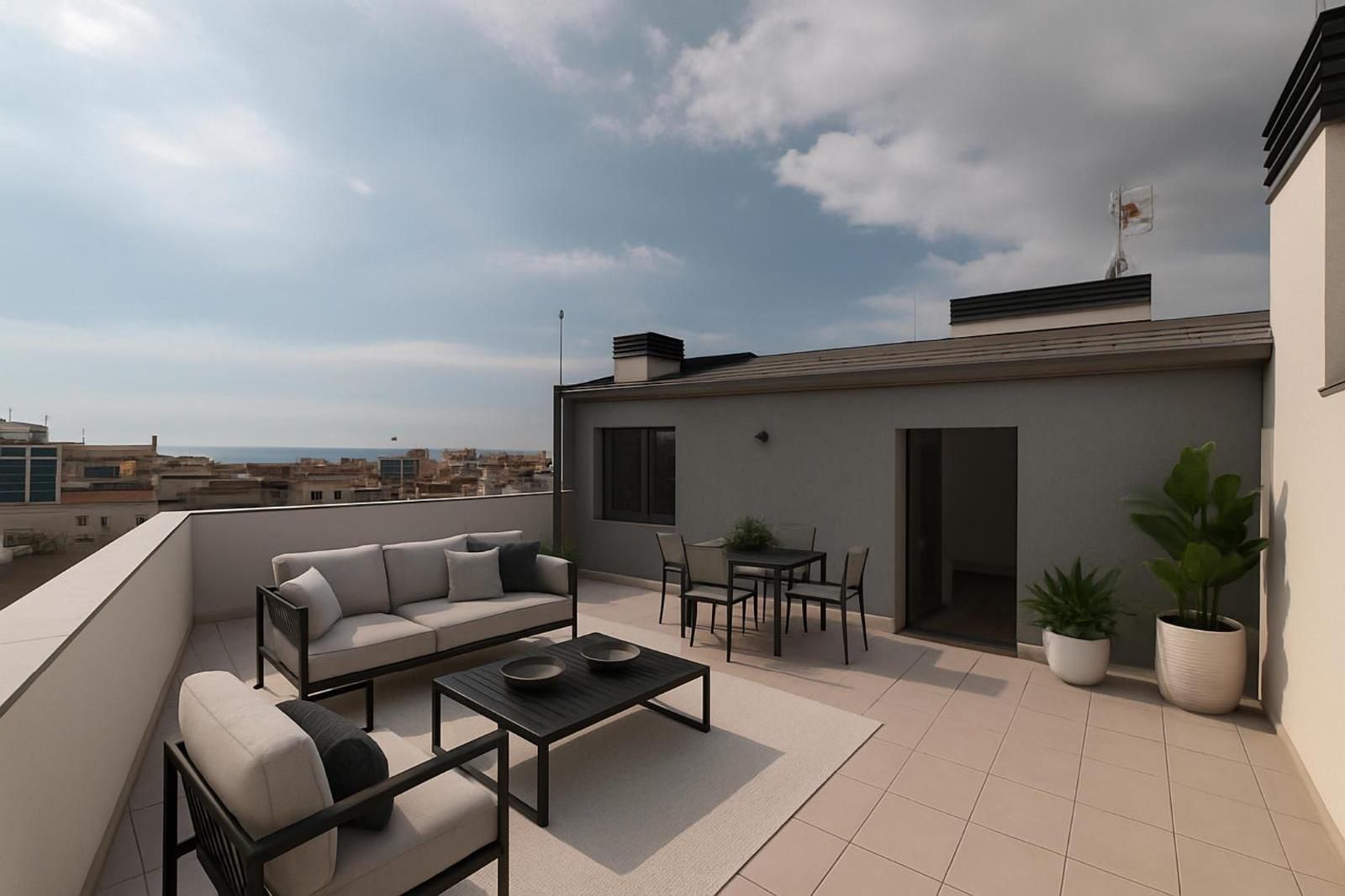 Terrace of Attic for sale in Badalona  with Air Conditioner, Heating and Terrace