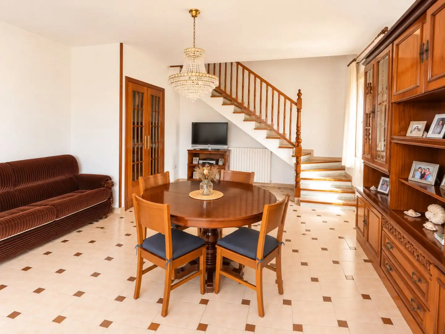 Dining room of Houses for sale in Horta de Sant Joan  with Air Conditioner, Terrace and Swimming Pool