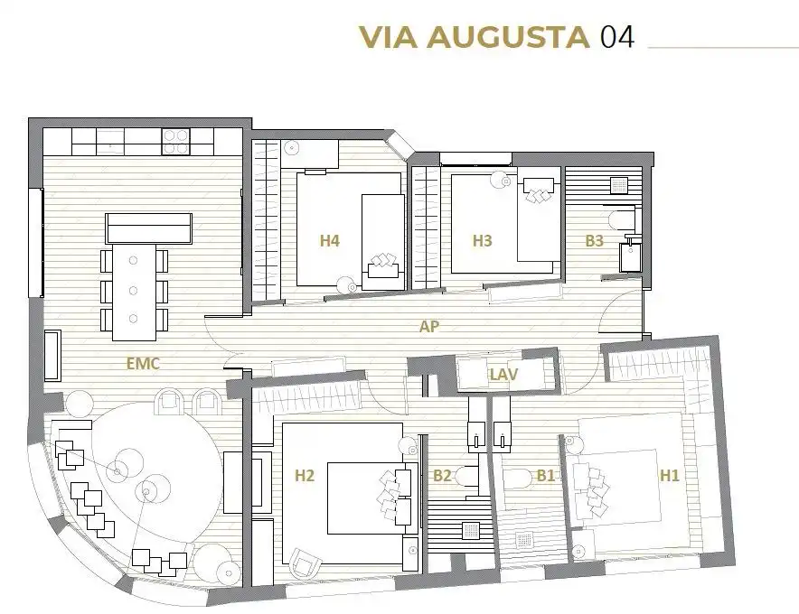 Wohnung mit Aufzug zum Verkauf in Via Augusta, imagen 7