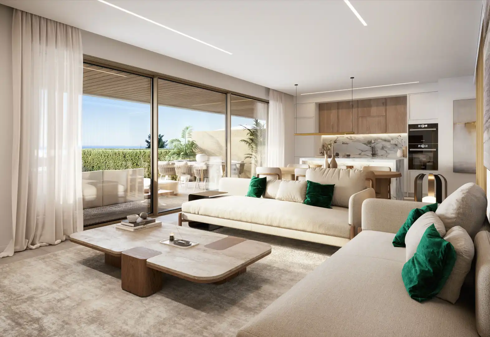 Sala de estar de Apartamento en venta en Estepona con Aire acondicionado, Calefacción y Terraza