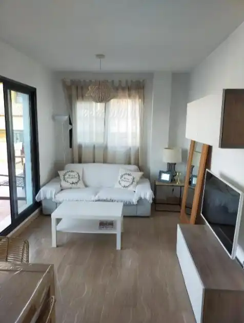 Sala d'estar de Àtic de lloguer en Moraira amb Terrassa, Moblat i Piscina comunitària