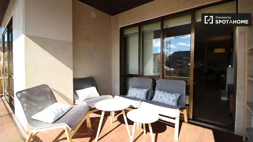 Terrace of Flat for rent in Madrid  with Air Conditioner, Heating and Furnished
