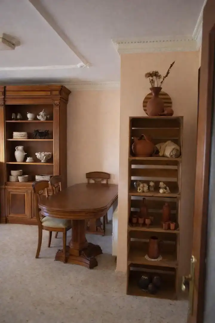 Dining room of Flat for sale in Fuente de Cantos  with Air Conditioner, Furnished and Balcony