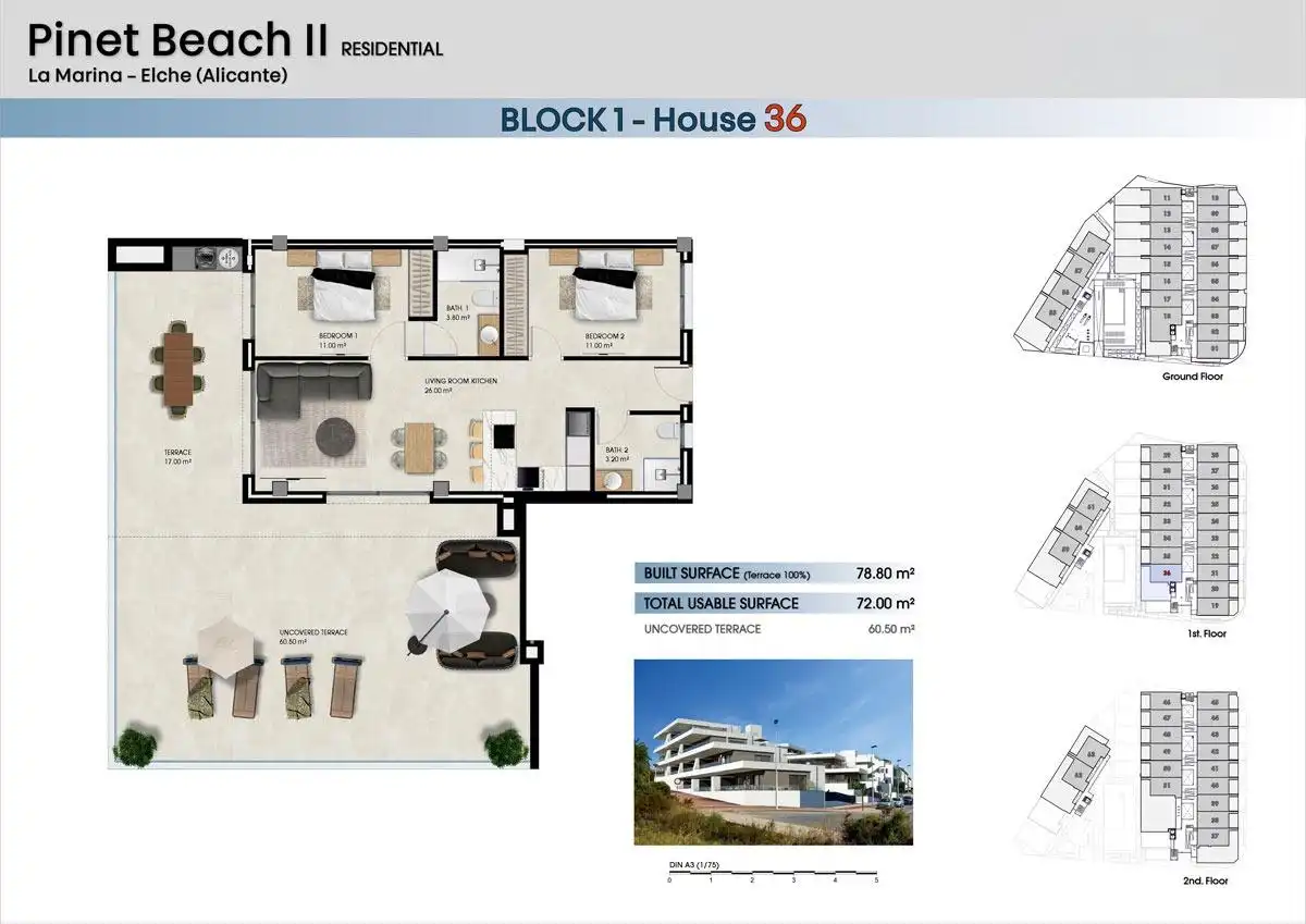 Apartment mit Pool zum Verkauf in La Marina, imagen 7