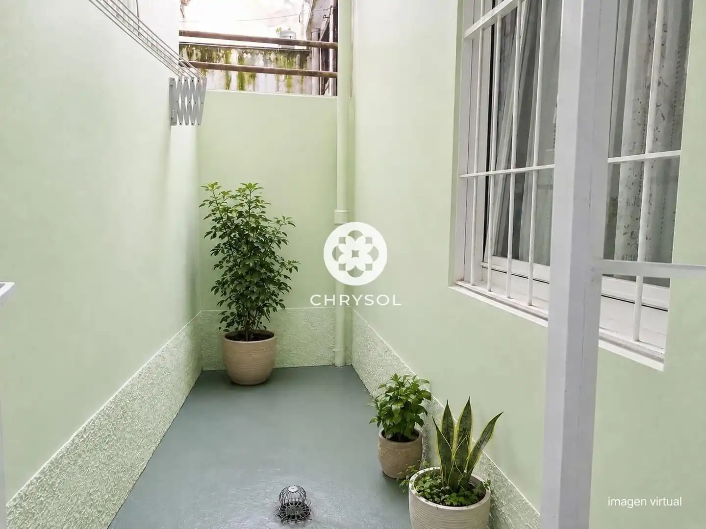 Terrasse von Erdgeschoss zum Verkauf in Barcelona mit Klimaanlage und Heizung