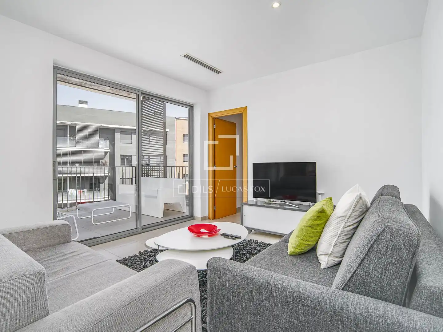 Wohnzimmer von Dachboden zum Verkauf in Barcelona mit Klimaanlage, Heizung und Terrasse