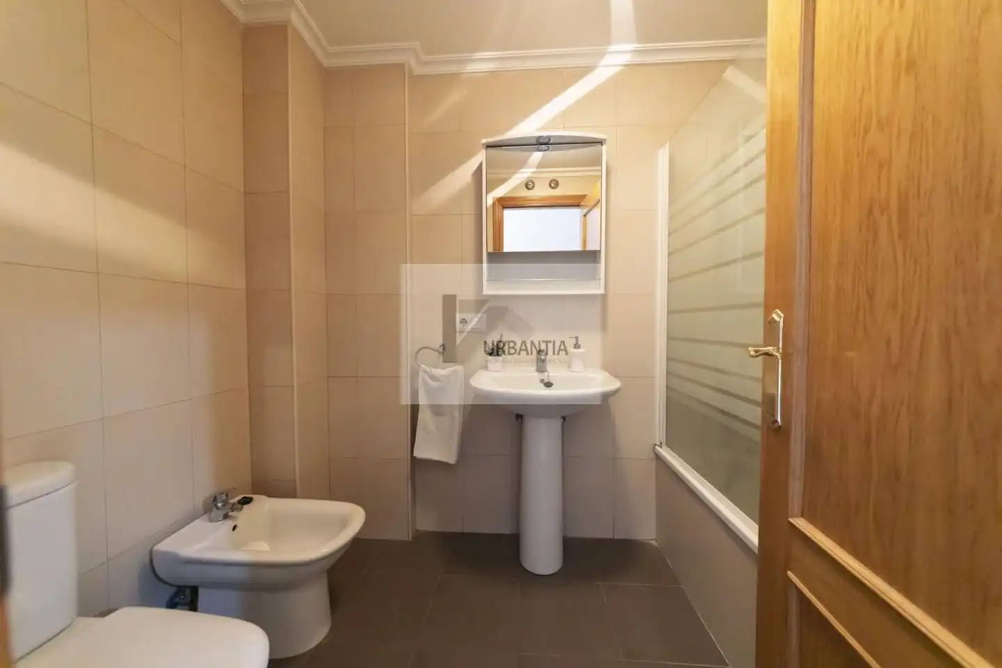 Baño de Planta baja en venta en Larraga con Calefacción, Parquet y Terraza
